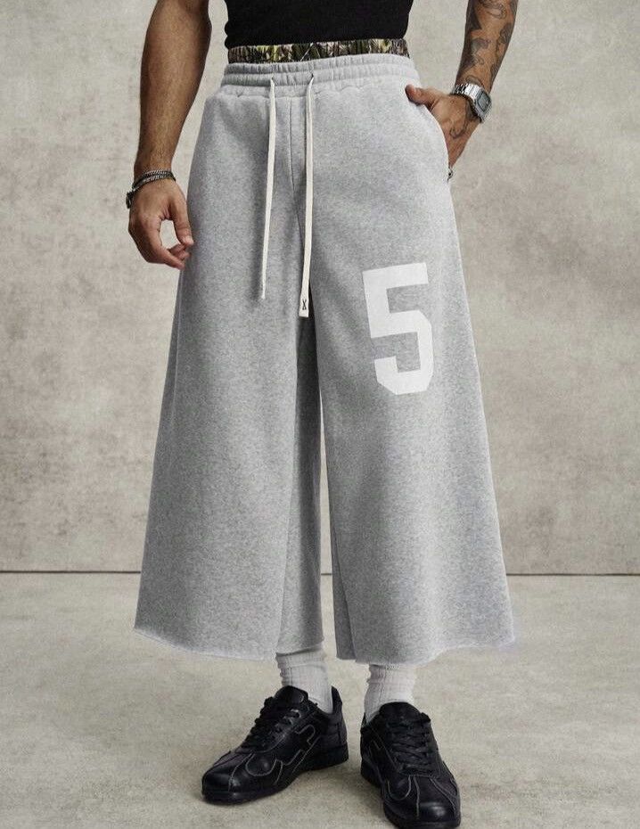 Other Gray Cropped Wide-Leg Sweatpants Size US 28 / EU 44 - 3 Thumbnail