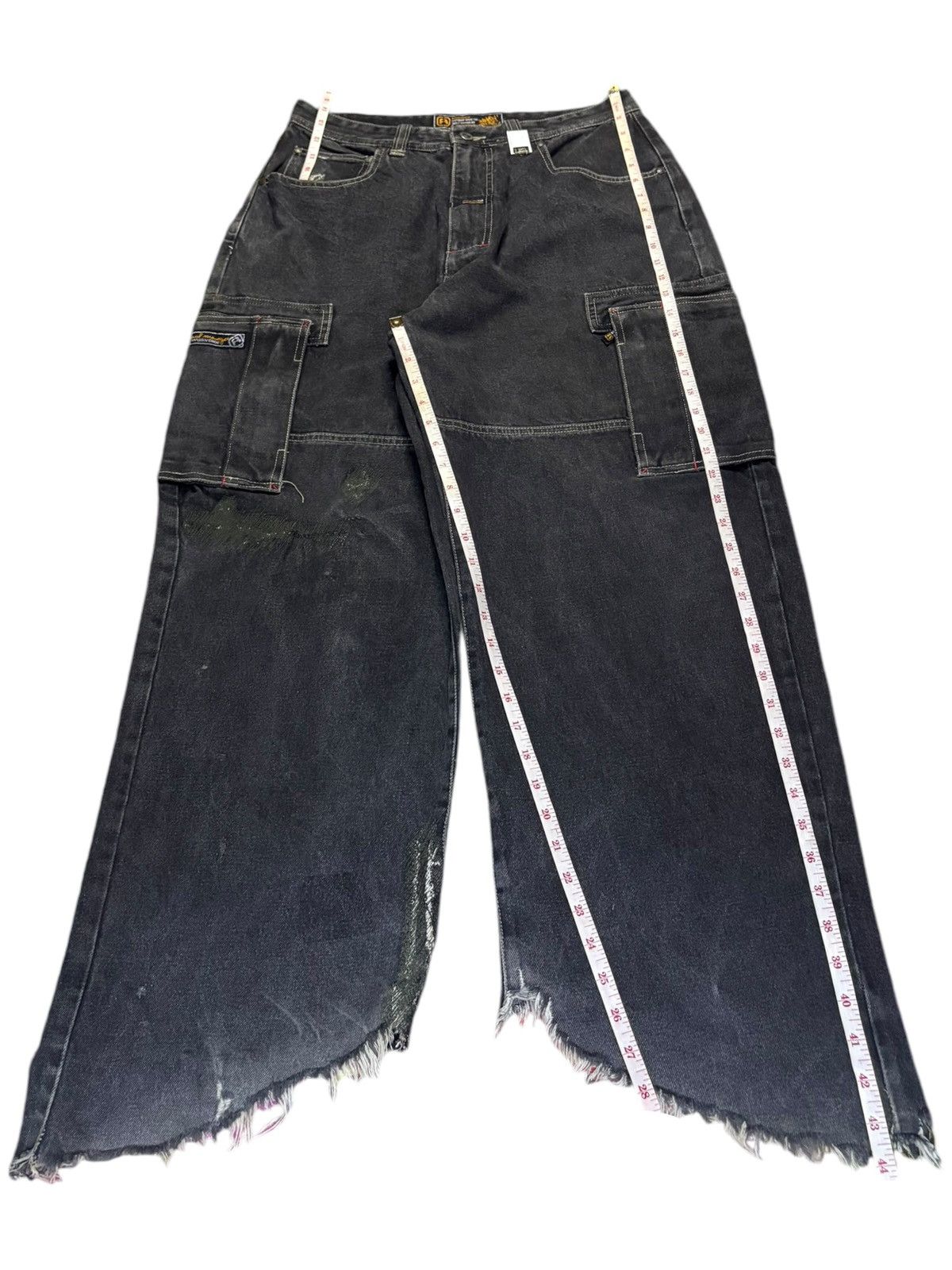 Japanese Brand Vintage Japanese Brand Cargo Ultra Wide Leg Baggy Jeans Size US 32 / EU 48 - 13 Thumbnail