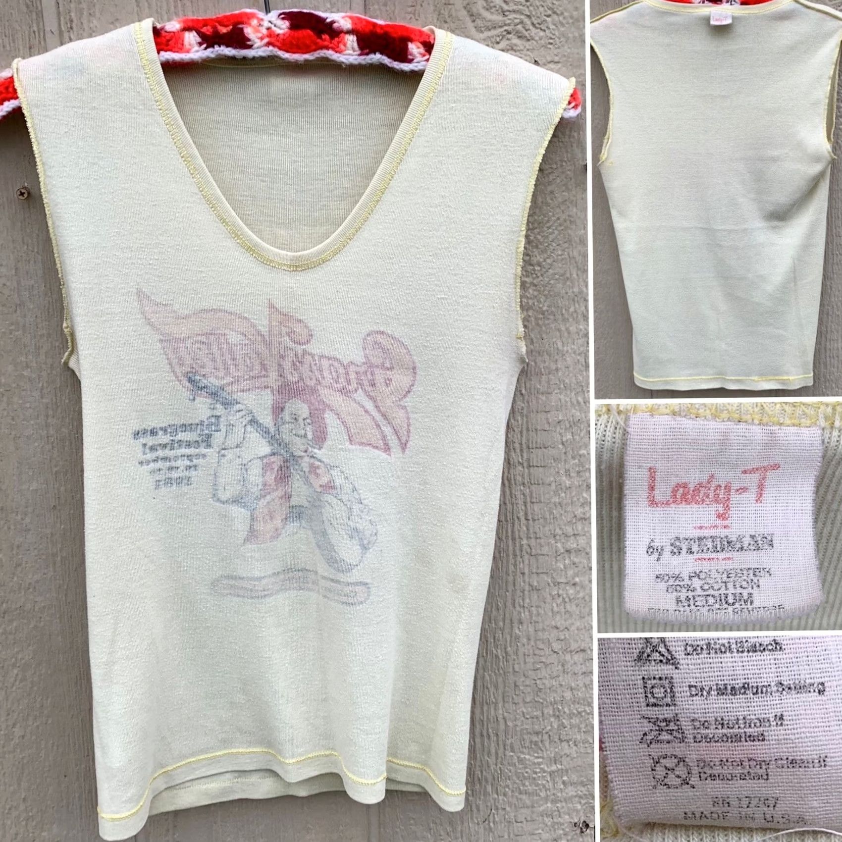 Vintage VINTAGE Grass Valley Bluegrass Festival 1981 California Bluegrass Assoc. tshirt Shirt M See Pics 50/50 Cotton-Polyester Womens/Girls? Size M / US 6-8 / IT 42-44 - 5 Thumbnail