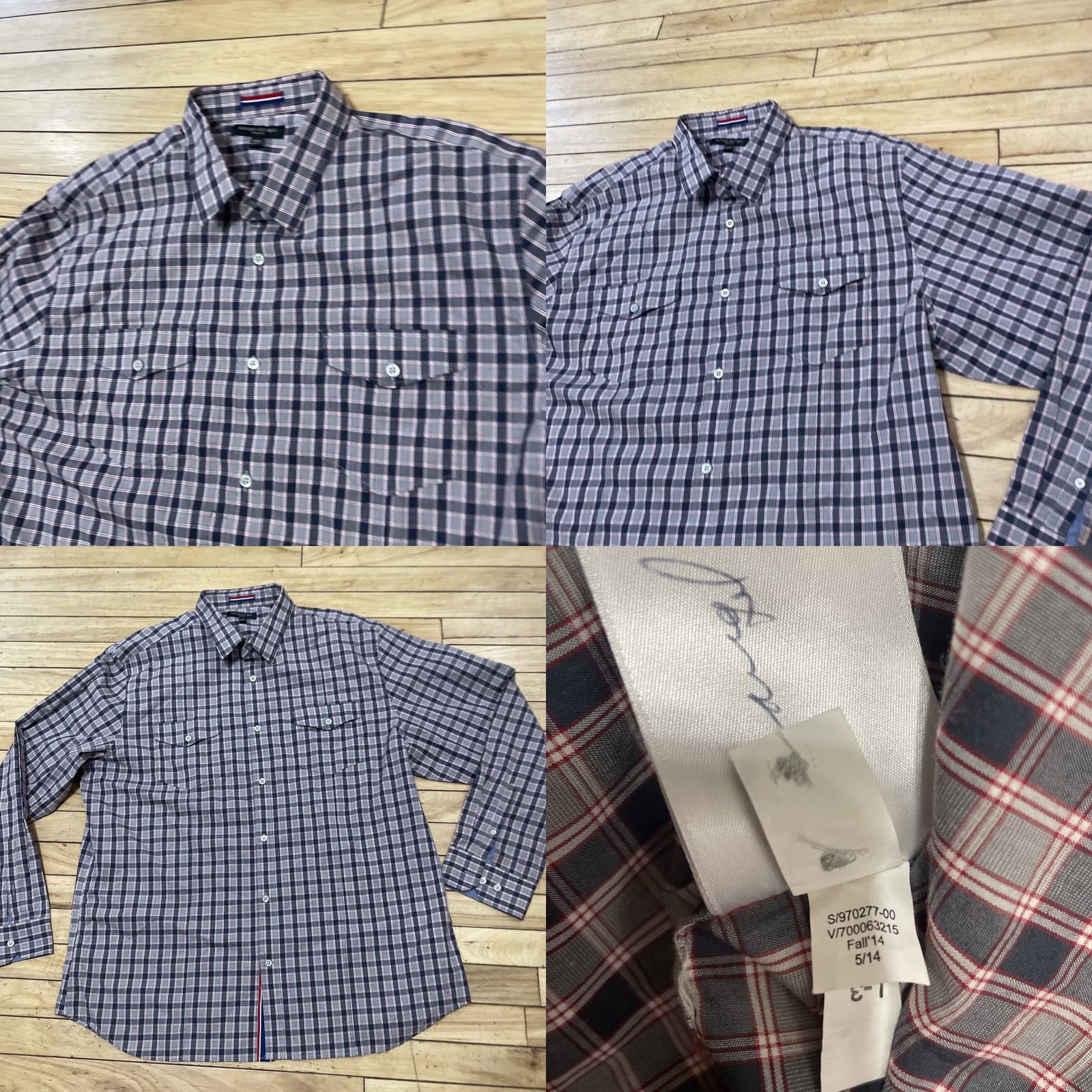 Banana Republic VINTAGE Banana Republic Button Shirt Men 2XL Slim Fit Plaid Shirt, Gray Red, Long Sleeve, Button-Up, Classic, 2014, Casual, Business, 2XL Mens Size US XXL / EU 58 / 5 - 10 Thumbnail