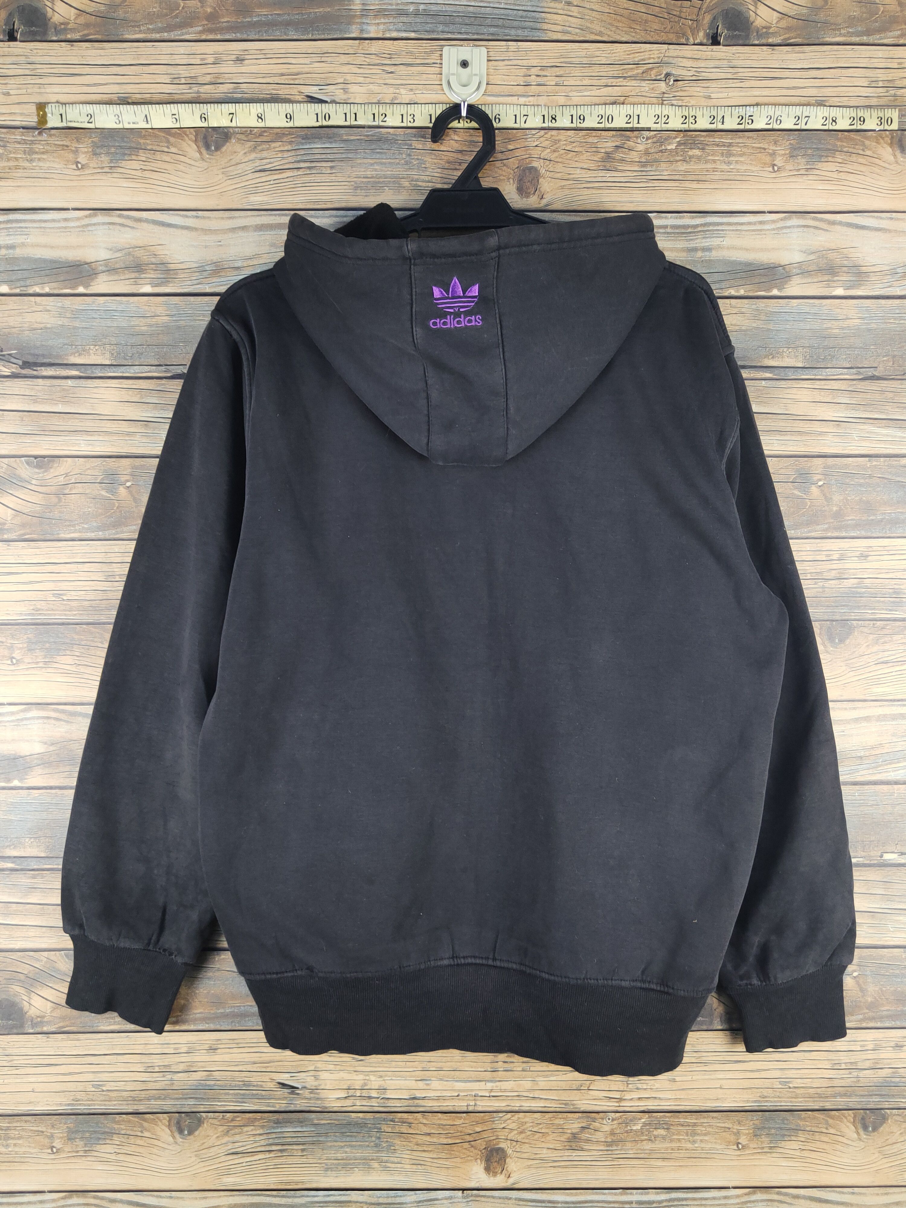 Adidas DL Adidas Vintage Black Hoodie Sweaters #S2804 Size US XL / EU 56 / 4 - 8 Thumbnail