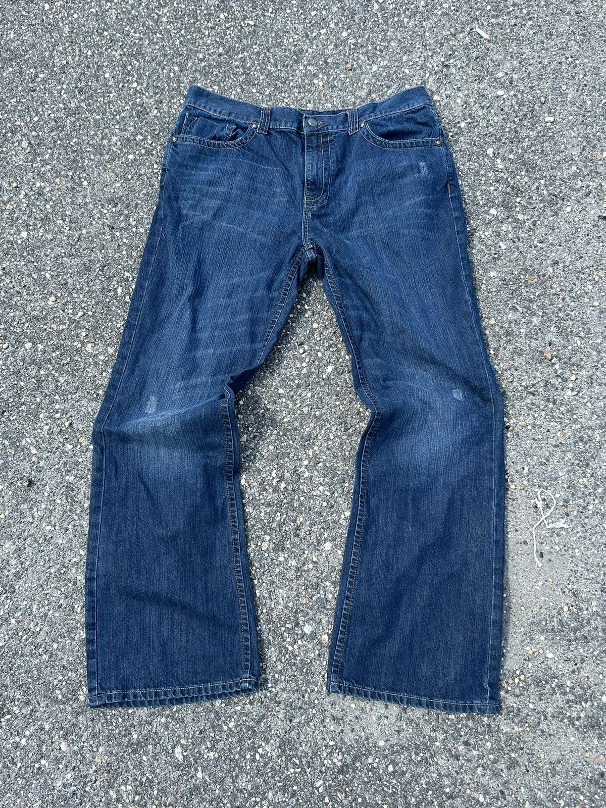 Marc Ecko Marc Eckō 70’s Bootcut Embroidered Distressed Jeans Size US 36 / EU 52 - 1 Thumbnail