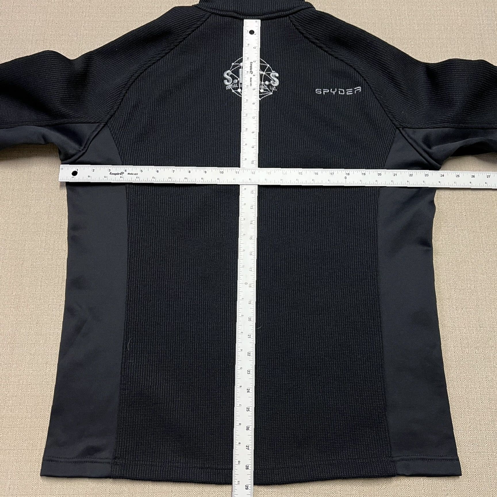 Spyder Spyder Jacket Mens XL 1/4 Zip Softshell Outdoor Windbreaker Black Zip Zip Closure Standing Collar Embroidered Logo Size US XL / EU 56 / 4 - 3 Thumbnail