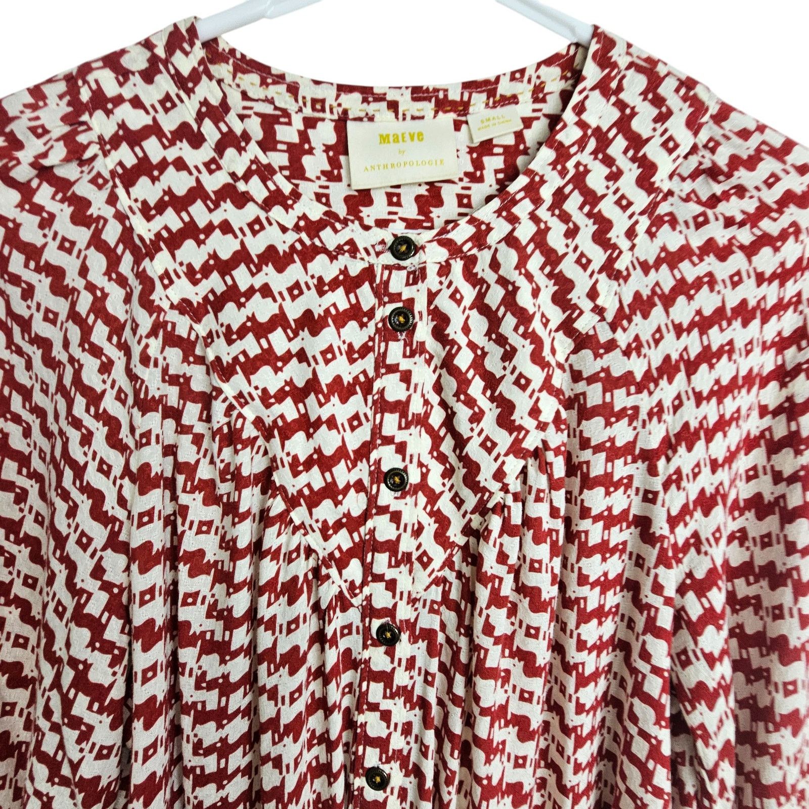 Anthropologie Maeve Anthropologie Avignon Scotty Dog Blouse Size S Office Size S / US 4 / IT 40 - 3 Thumbnail