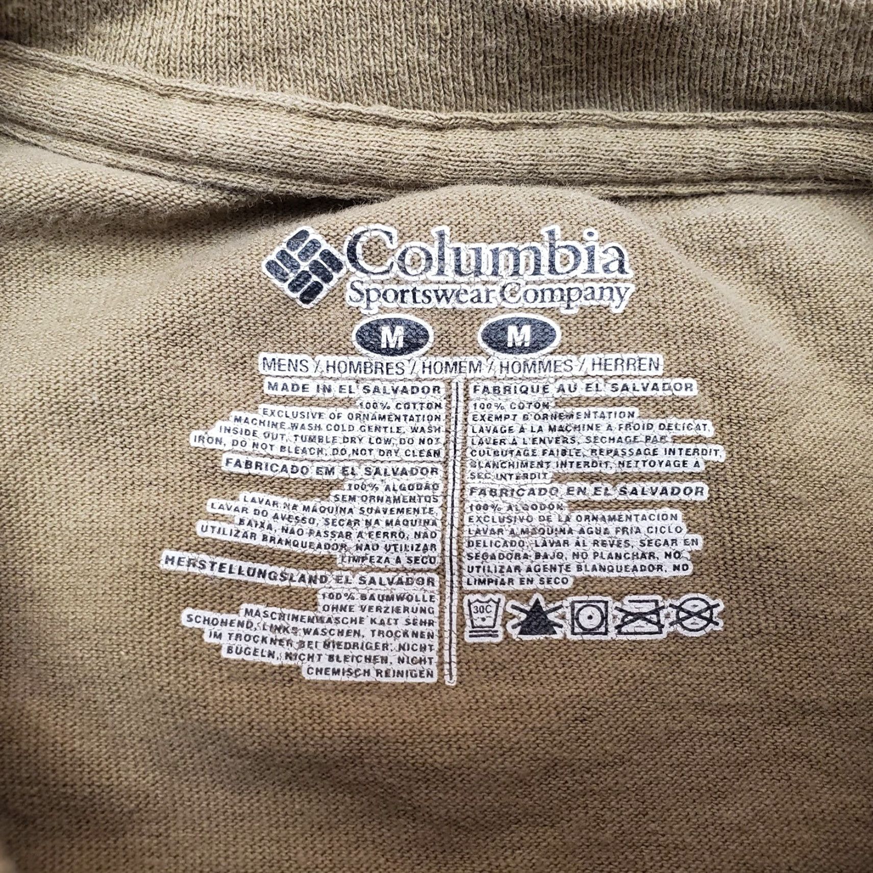 Vintage VINTAGE/Columbia Shirt Mens Medium Beige Bear Short Sleeve 100% Cotton Crewneck Outdoor Size US M / EU 48-50 / 2 - 3 Thumbnail