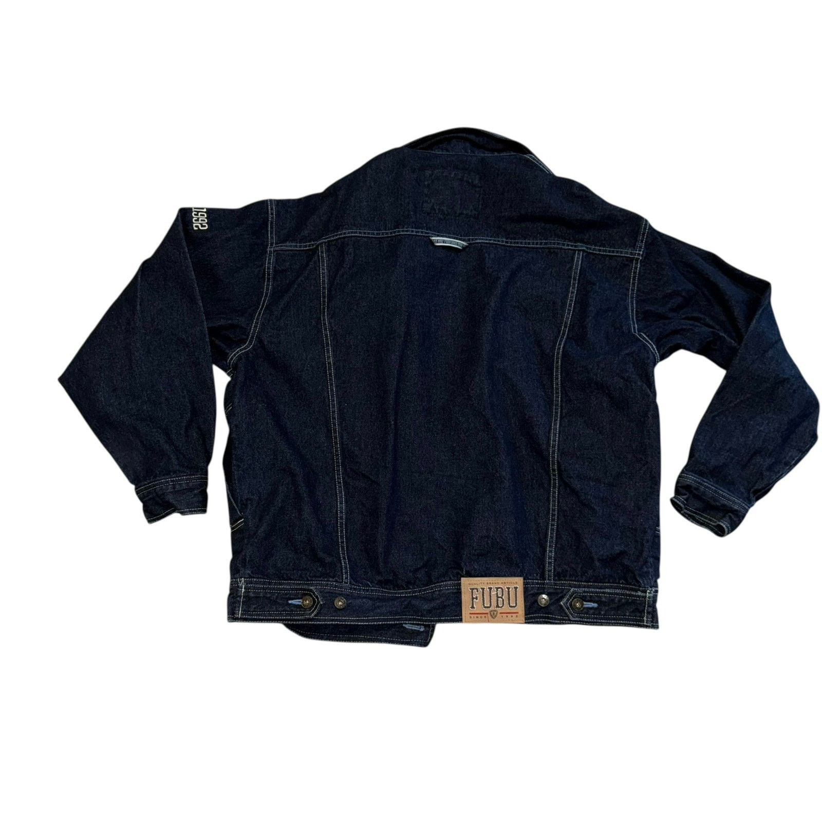 Fubu Fubu Vintage 1990’s Men’s Blue Denim Trucker Jean Jacket XL Size US XL / EU 56 / 4 - 3 Thumbnail