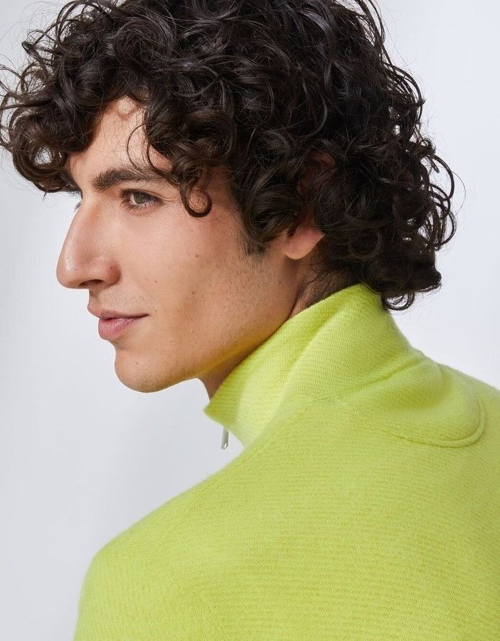 Loro Piana o1srvl11e0824 Mezzocollo Roadster Sweater in Acid Kiwi Size US S / EU 44-46 / 1 - 2 Thumbnail