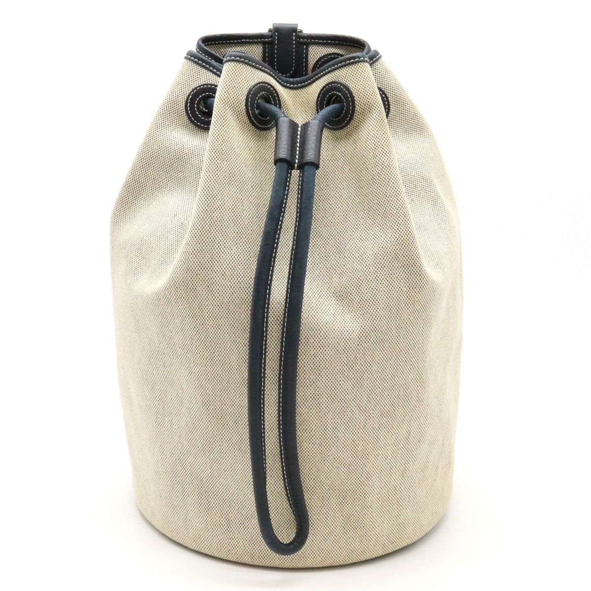Hermes Hermes Hermes Sac Marine Recif MM Shoulder Bag Beige/Navy Canvas Shoulder Bag in Very Good Condition Size ONE SIZE - 1 Thumbnail