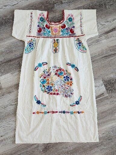 Handmade Handmade Mexican Dress One Size Embroidered One Size Size ONE SIZE - 1 Thumbnail
