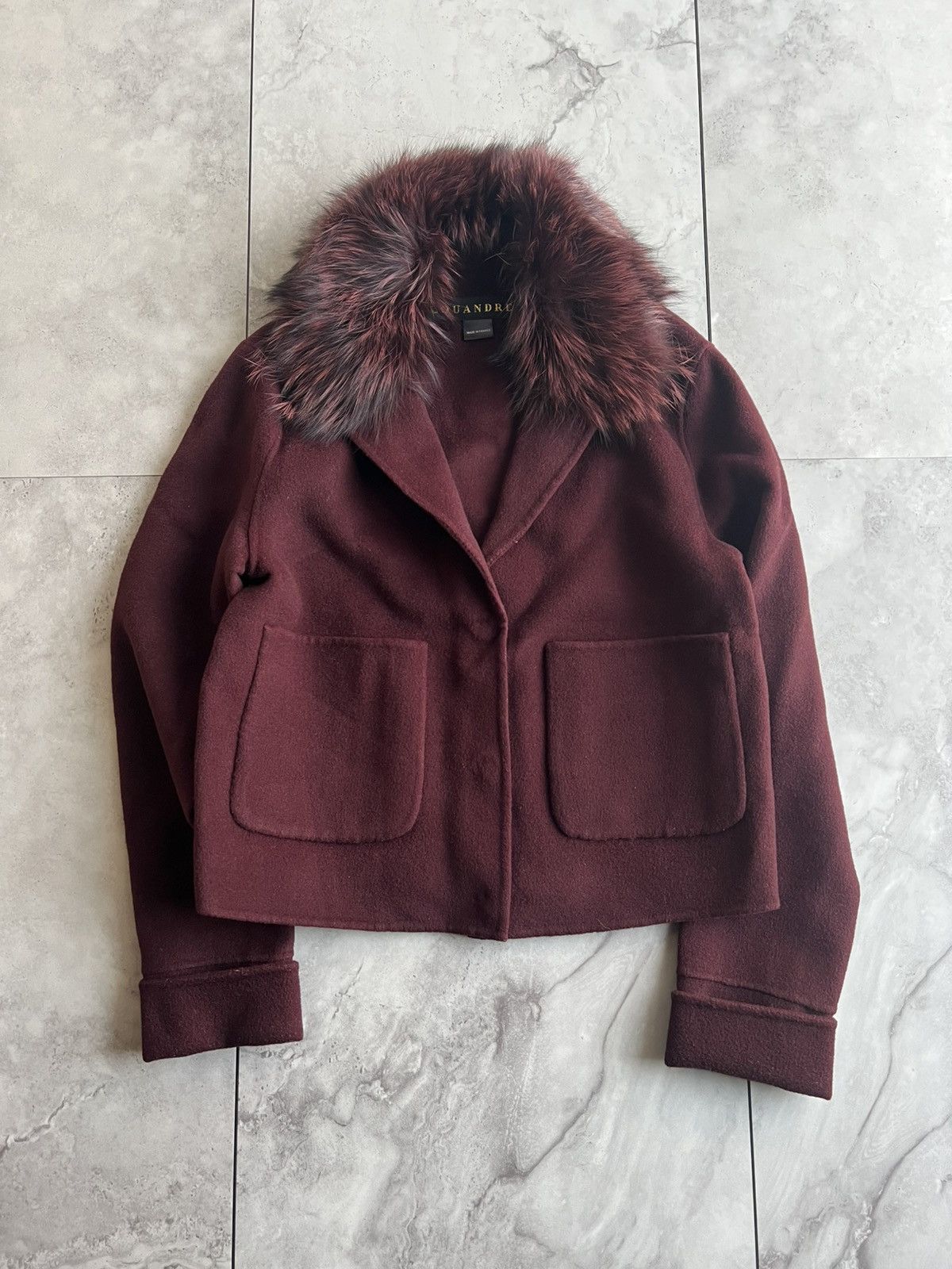 Japanese Brand Louandrea Fox Fur Collar Wool Jacket Size US S / EU 44-46 / 1 - 1 Thumbnail