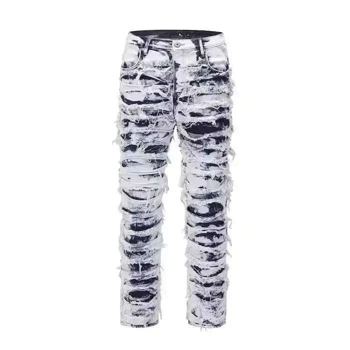 Japanese Brand Skinny Denim Jeans Heavy Destruction Ripped Size US 30 / EU 46 - 5 Thumbnail