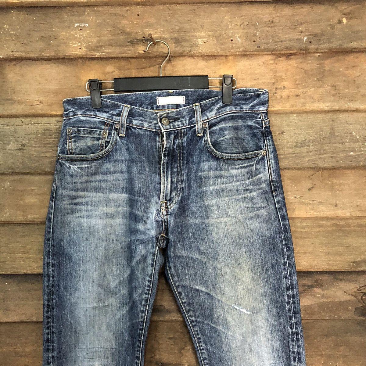 Japanese Brand Uniqlo selvedge Jeans Blue Denim Pants #7312 Size US 30 / EU 46 - 6 Thumbnail