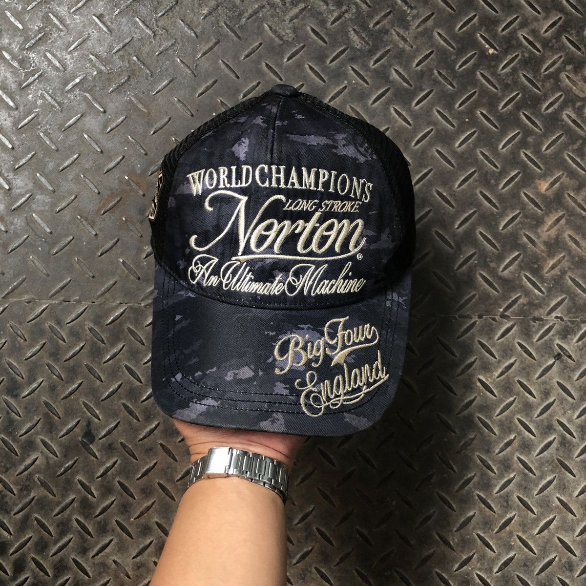 Norton Vintage Norton Motorcycle Trucker Hat Size ONE SIZE - 2 Thumbnail