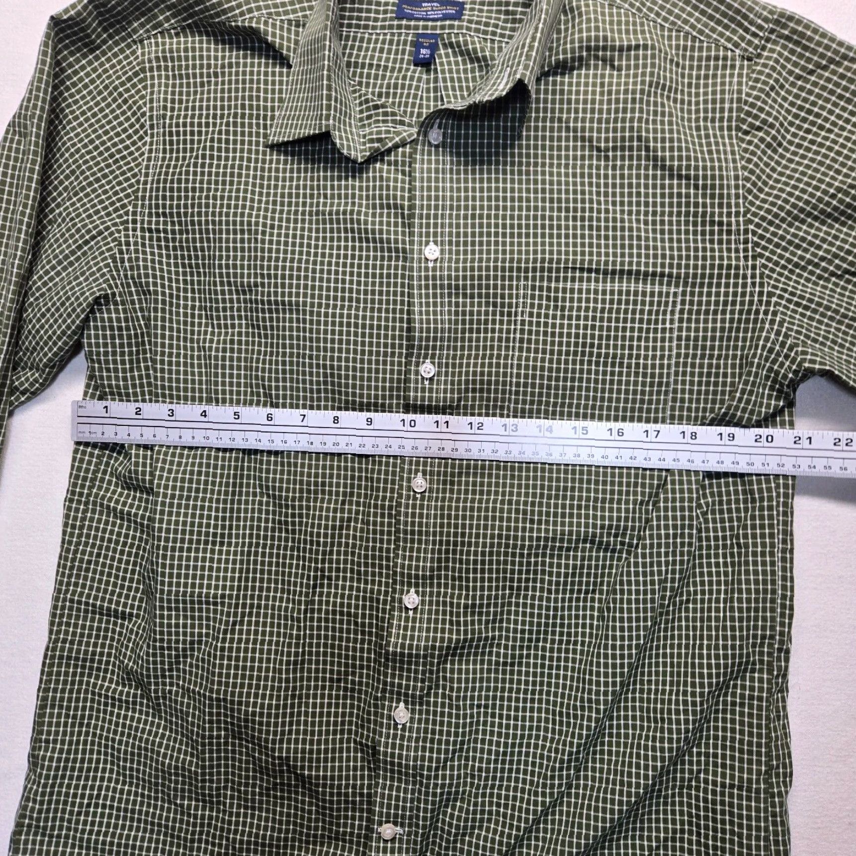 Stafford Stafford Dress Shirt Black Check Long Sleeve Button Up 16.5 Regular Fit Mens Size 42R - 4 Thumbnail