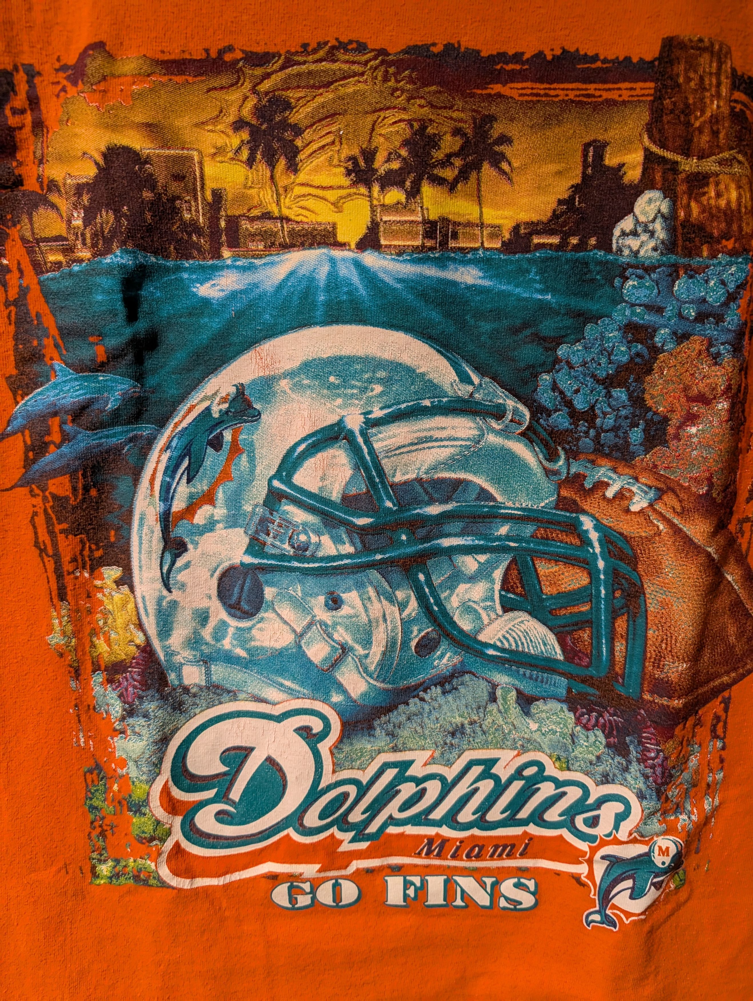 NFL Miami Dolphins T-Shirt NFL Football Team Logo Vintage Size US L / EU 52-54 / 3 - 2 Thumbnail
