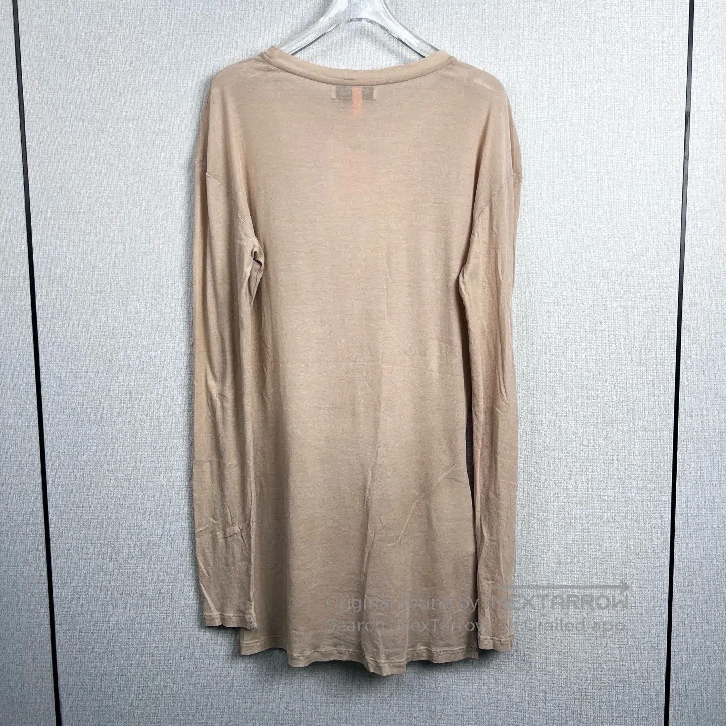Miu Miu Miu Miu Milk Tea Fitted Long Sleeve Base Layer Top| Size XS / US 0-2 / IT 36-38 - 3 Thumbnail