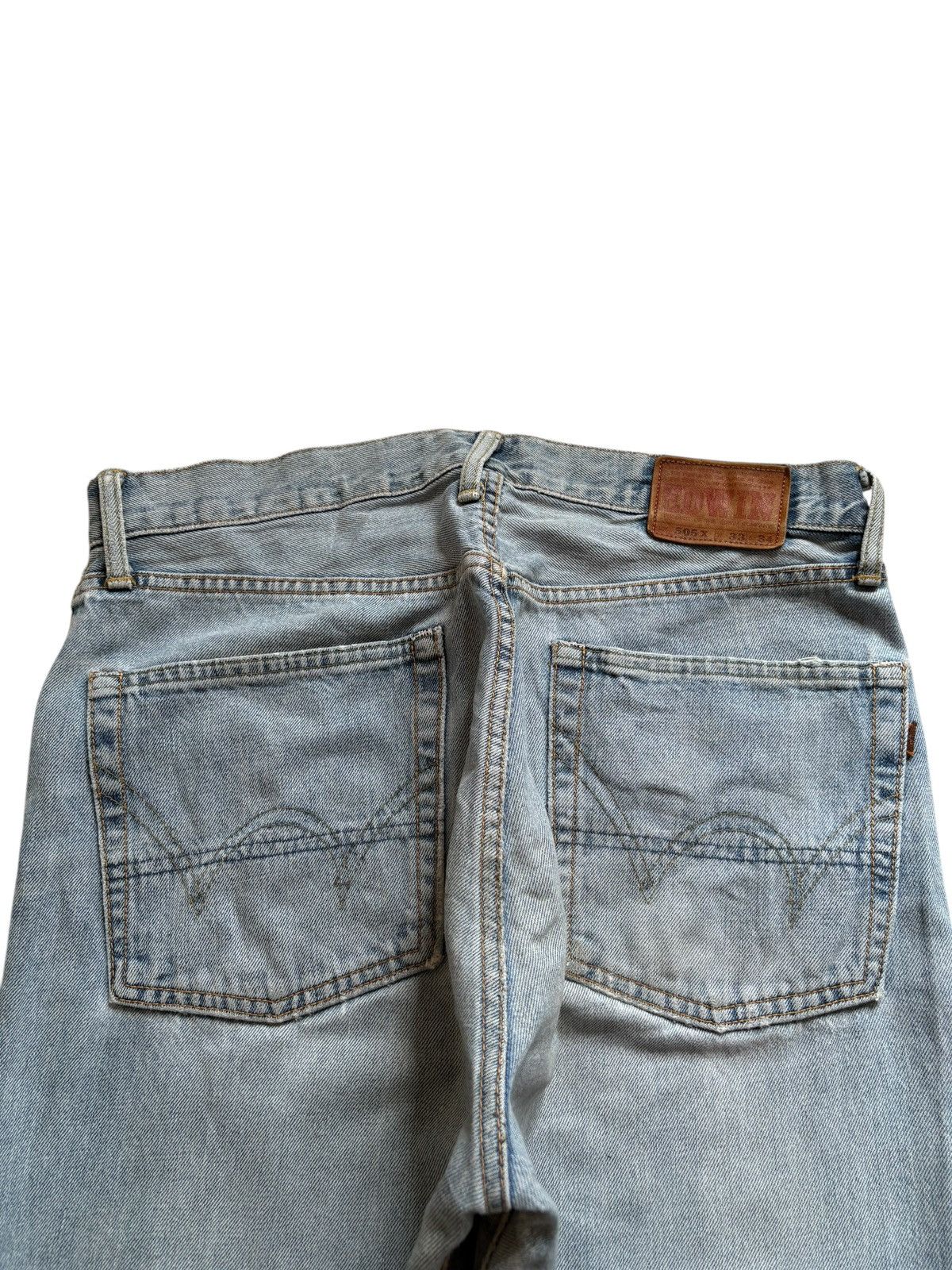 Edwin × Japanese Brand Vintage Edwin 505 X Selvedge Faded Wash Rip Baggy Jeans Size US 32 / EU 48 - 9 Thumbnail