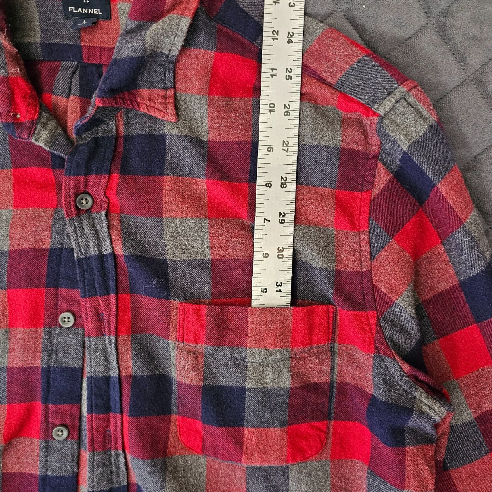 J.Crew J.Crew Flannel Button-Up Shirt Mens Large Red Blue Check Slim Fit Size US L / EU 52-54 / 3 - 3 Thumbnail