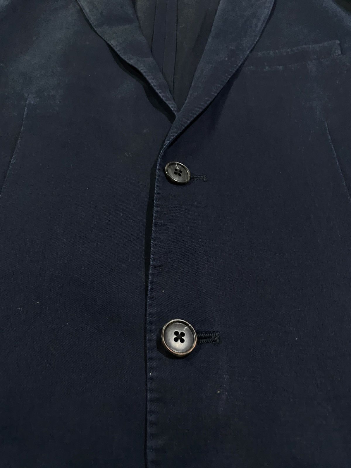 Uniqlo Uniqlo Navy Cotton Blazer Jacket Slim Fit Size US L / EU 52-54 / 3 - 4 Thumbnail