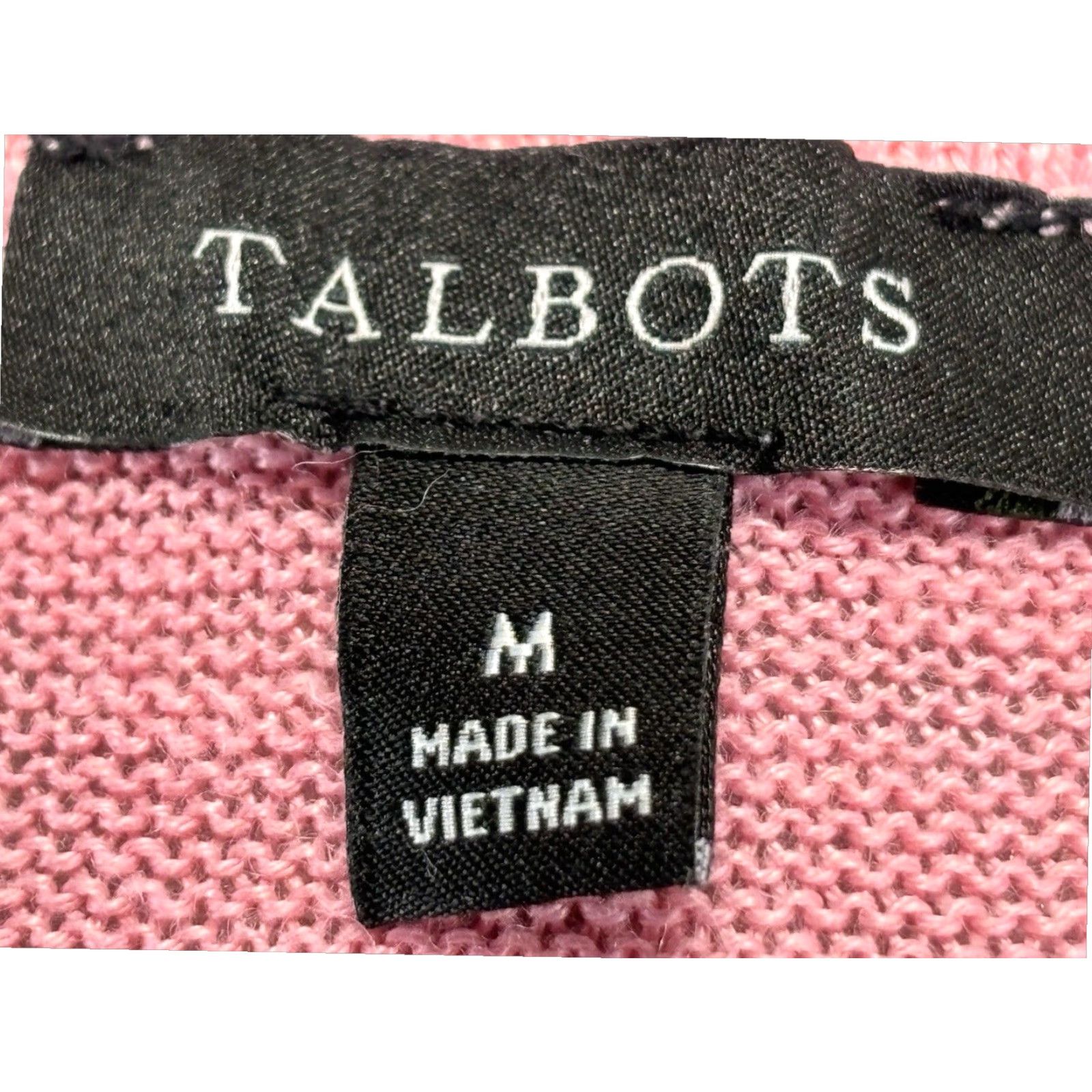 Talbots Talbots 100% Linen Cardigan Sweater Medium Pink V-Neck Womens Casual Classic Preppy Size M / US 6-8 / IT 42-44 - 6 Thumbnail