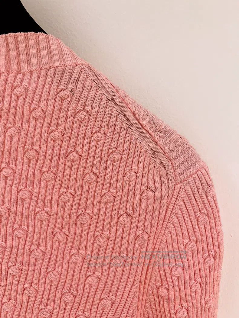 Chanel Chanel Cruise ship series pink knitted cardigan coat Size XXS / US 00 / IT 34 - 4 Thumbnail