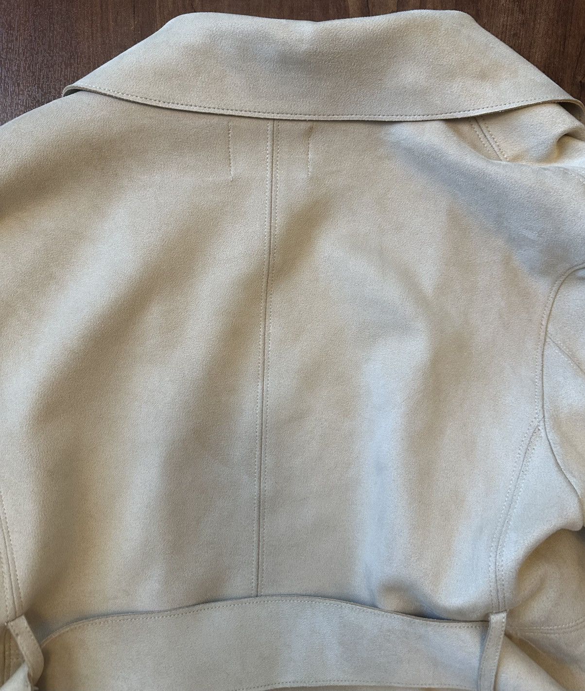 H&M H&M Women’s Faux Suede Coat Long XS Beige Size XS / US 0-2 / IT 36-38 - 9 Thumbnail