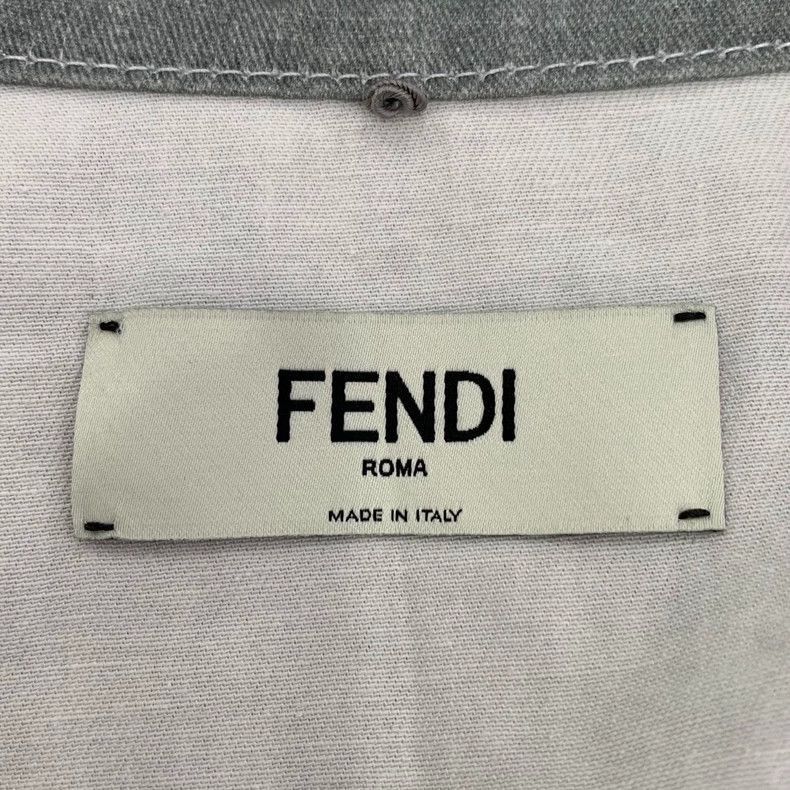 Fendi Fendi Long Sleeve Logo Shirt in Dark Green Size US S / EU 44-46 / 1 - 5 Thumbnail