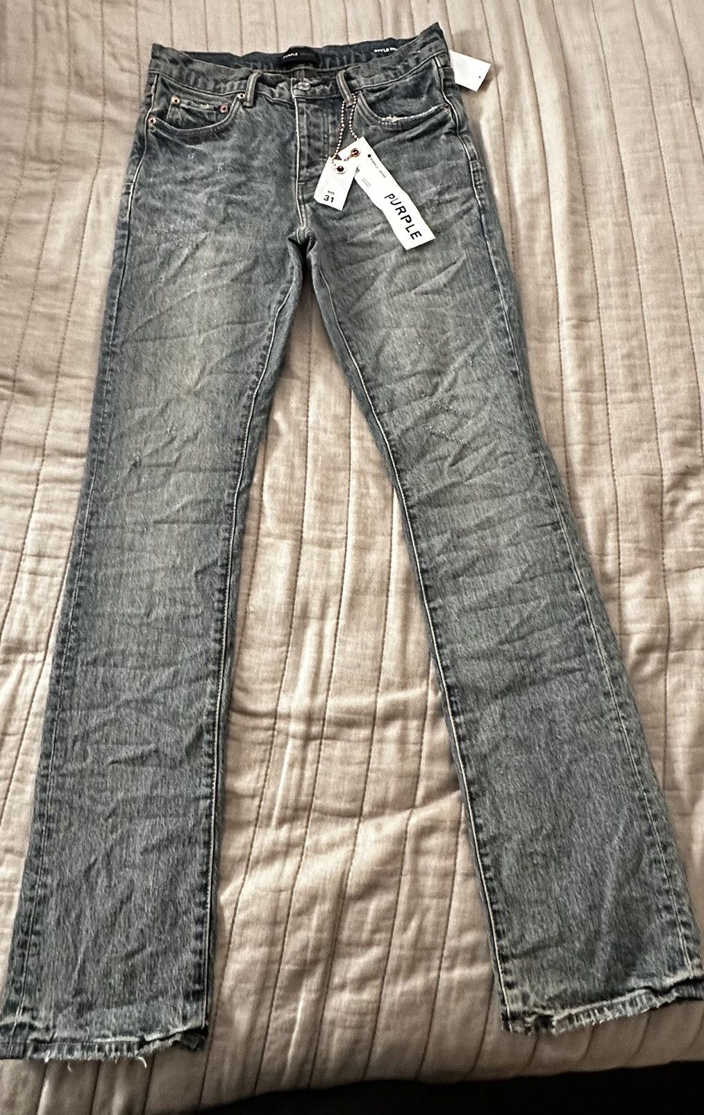 Purple Brand Purple Brand Vintage Destroy Boot Cut Skinny Jeans Size US 31 - 1 Thumbnail