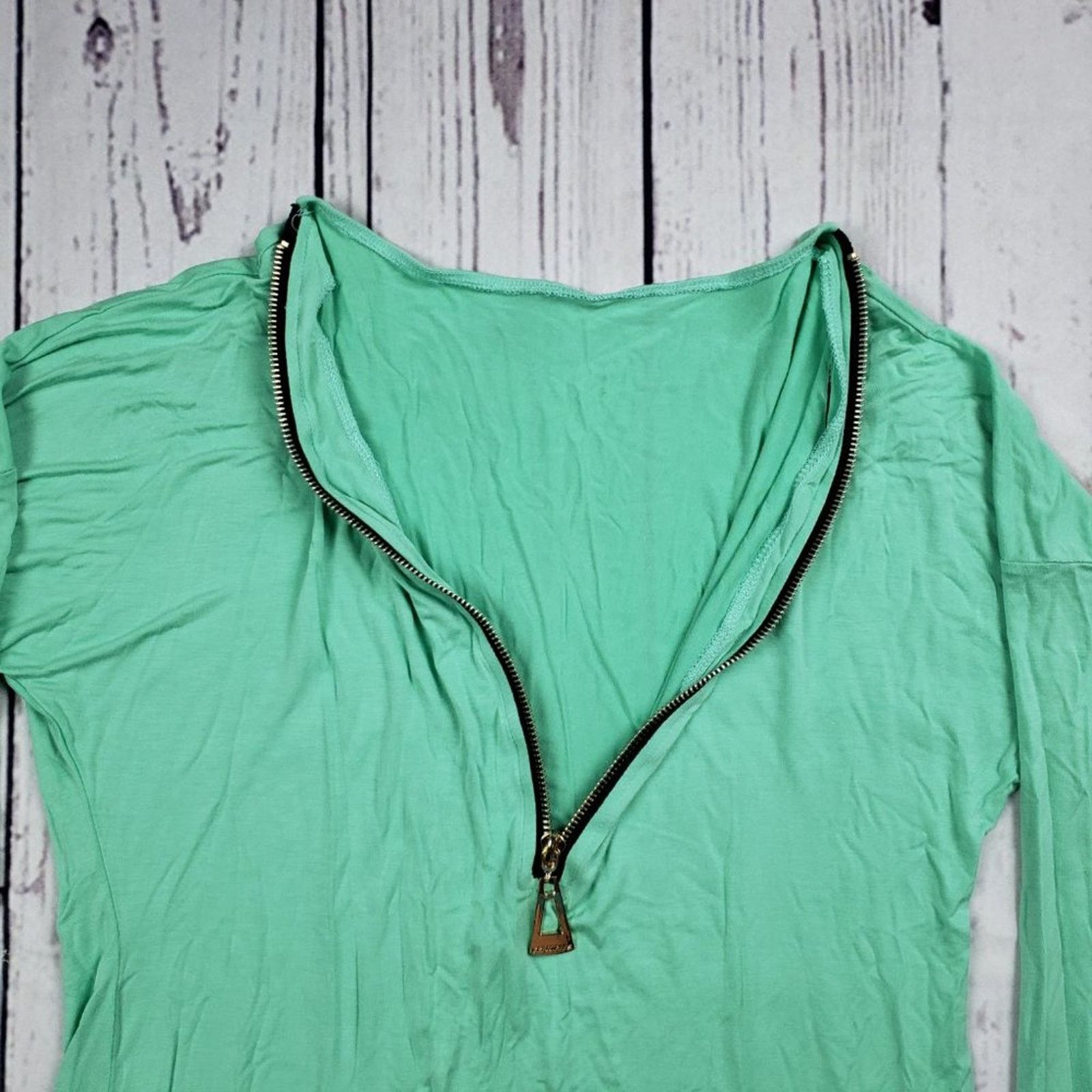 Other Greatrees Mint Green 1/4 Zip Lightweight Stretchy Top Small Size S / US 4 / IT 40 - 4 Thumbnail