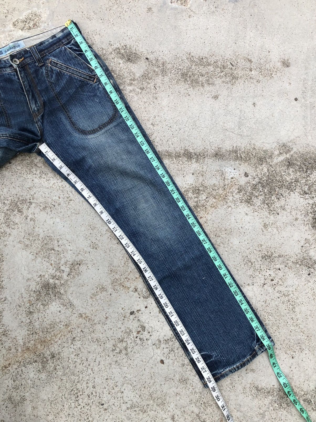 Gap SLIM BOOT⚡️⚡️GAP WASHED BLUE BAKERPANT JEANS Size US 28 / EU 44 - 8 Thumbnail