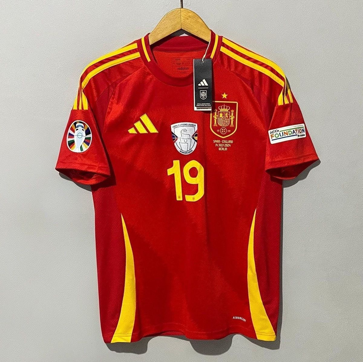 Adidas Spain Euro 2024 Final Jersey Lamine Yamal Size US M / EU 48-50 / 2 - 1 Thumbnail