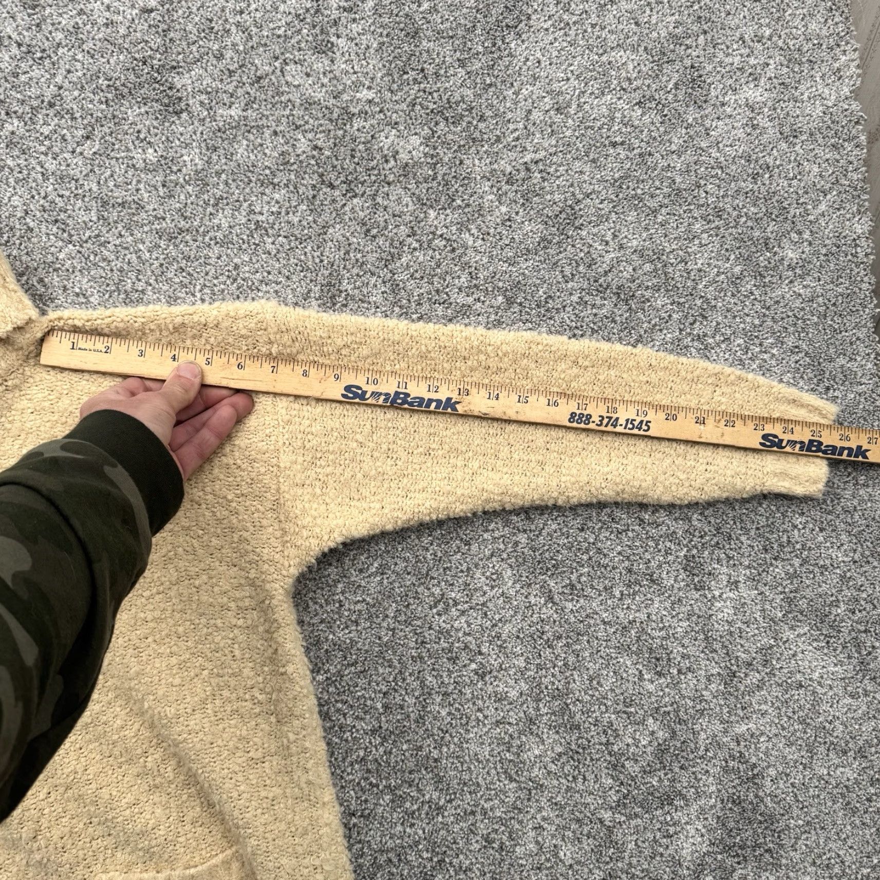 Vintage VINTAGE Cream 90s AM Sport Sweater Womens Medium Turtleneck Pockets Knit Pullover Warm Beige Size M / US 6-8 / IT 42-44 - 4 Thumbnail