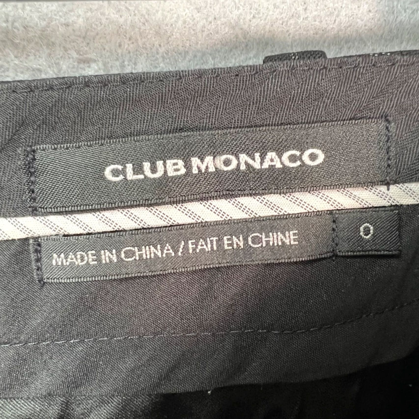Club Monaco Club Monaco Womens Dress Pants Black Pinstripe Wool Blend Size 0 Straight Front Flat Dress Pants Womens Size 25" / US 0 / IT 36 - 3 Thumbnail