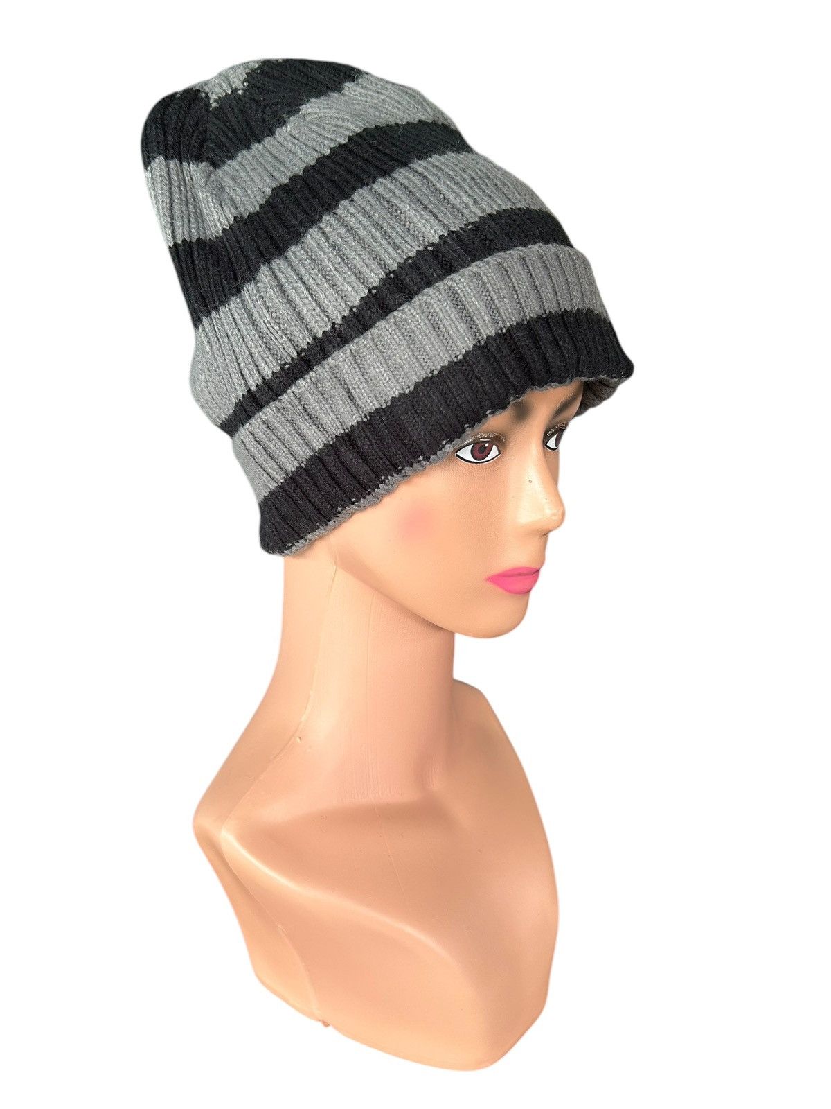 Japanese Brand × Kapital × Vintage Stripe Japanese Style knitt Beanie Hats Size ONE SIZE - 4 Thumbnail
