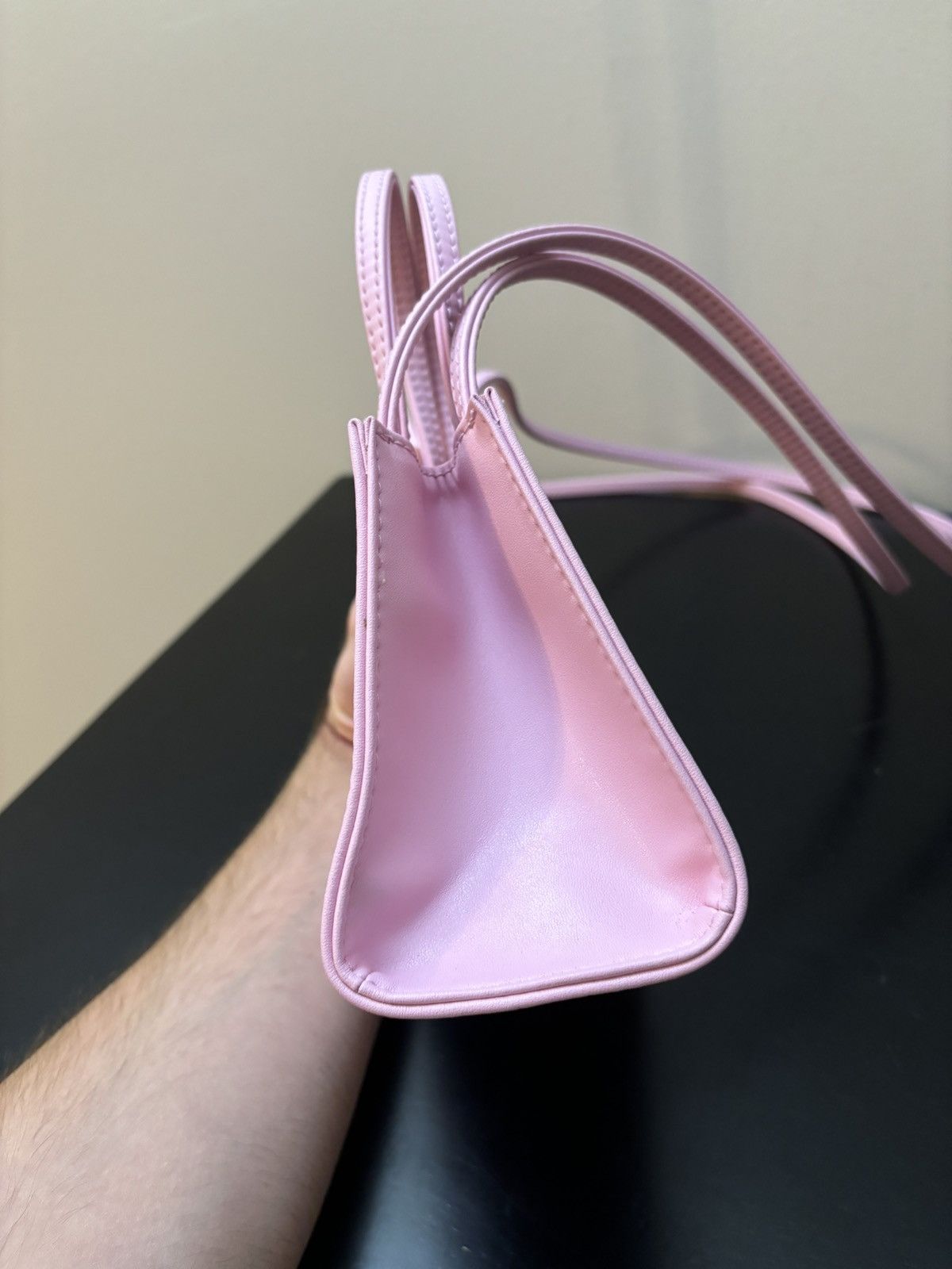Telfar Telfar Small Leather Shopping Bag Pink Size ONE SIZE - 6 Thumbnail