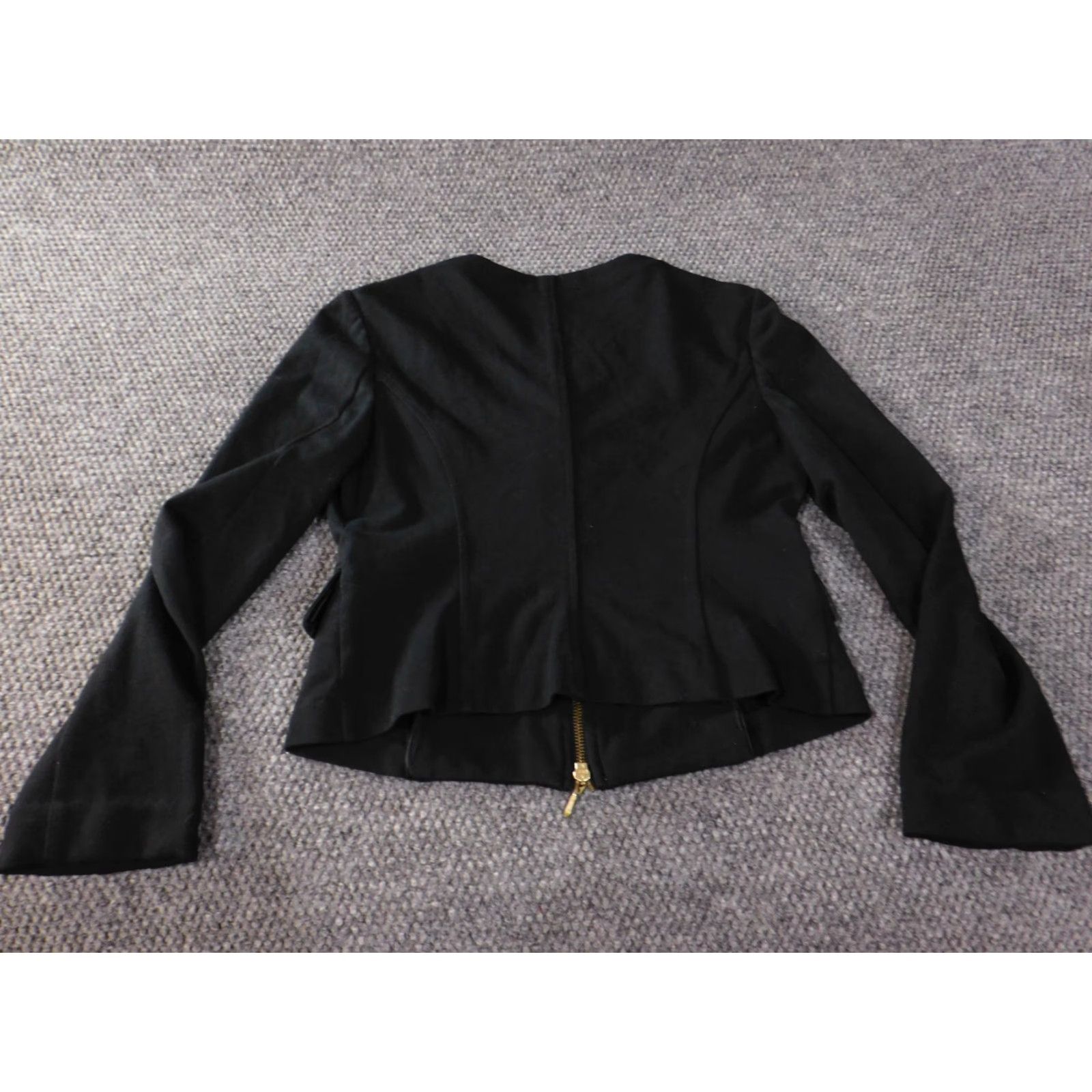 Express Express Womens Jacket 4 Black Nylon Rayon Zip Stretch Classic Design Studio casual new title Size S / US 4 / IT 40 - 7 Thumbnail