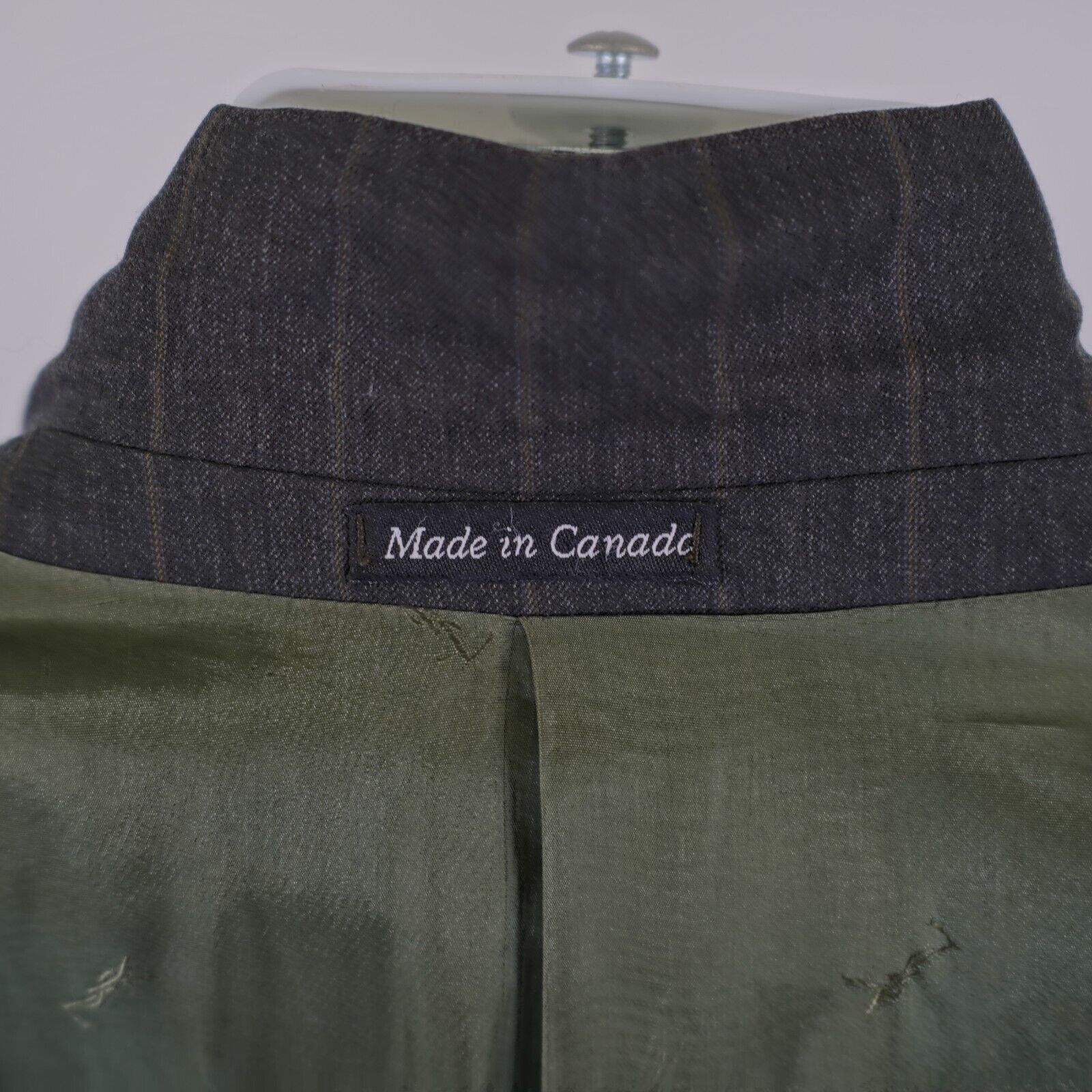 Yves Saint Laurent Yves Saint Laurent Wool Gray W/ Tan Stiped Double Breasted S Size 44L - 17 Thumbnail