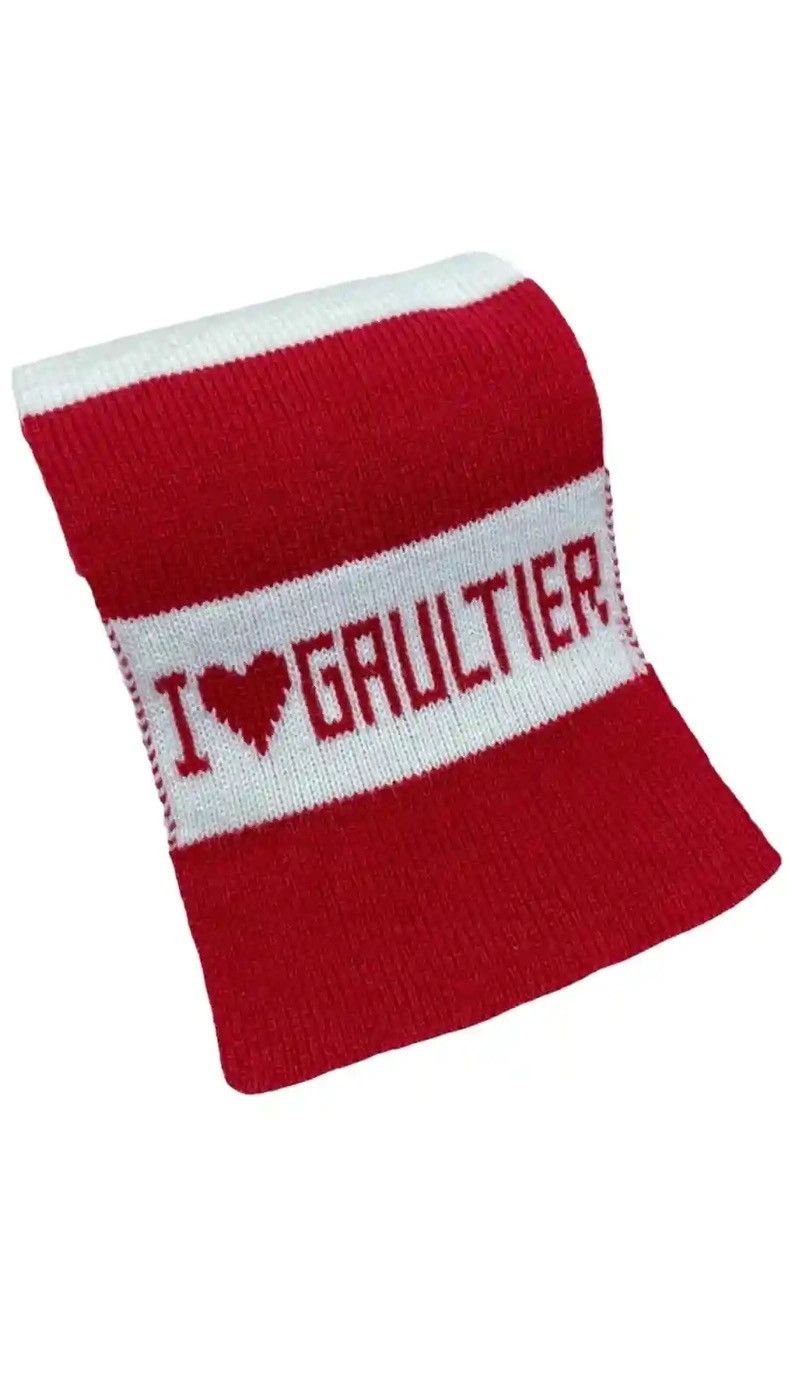 Jean Paul Gaultier 🔥LASTDROP🔥 #9 Jean Paul Gaultier "I❤️Gaultier" striped Scarf Size ONE SIZE - 1 Thumbnail