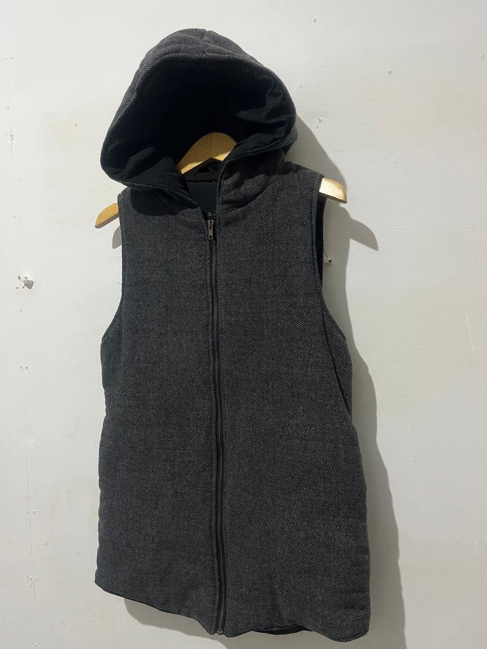 If Six Was Nine Lauren Herringbone Pattern Hooded Gilet Vest Grey Size US M / EU 48-50 / 2 - 4 Thumbnail