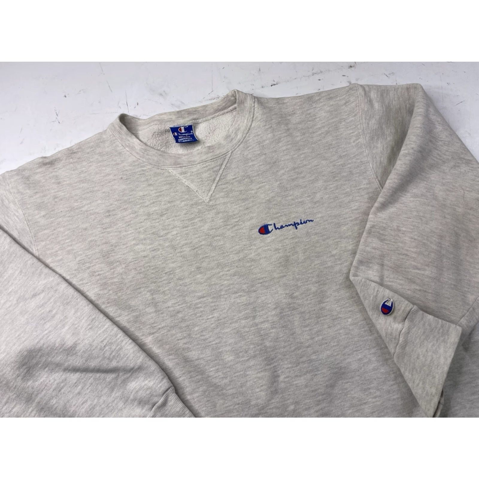 Champion VINTAGE Champion Sweatshirt Mens XL Gray Crewneck Pullover USA Sweatshirt Men USA 90s Hunter Style Pullover Size US XL / EU 56 / 4 - 2 Thumbnail
