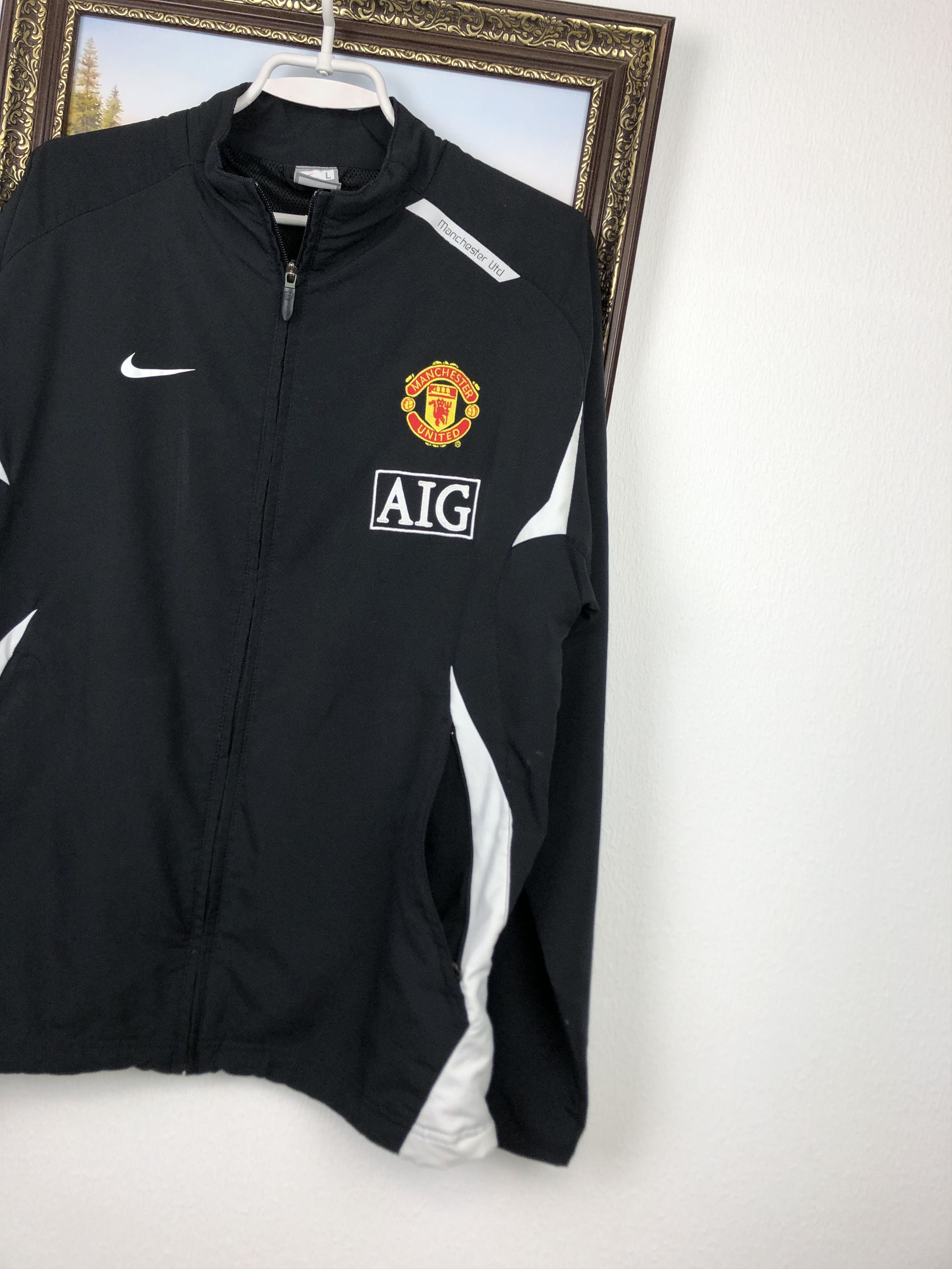 Nike × Vintage Vintage Nike Manchester United Football Jacket Soccer Track Size US L / EU 52-54 / 3 - 4 Thumbnail
