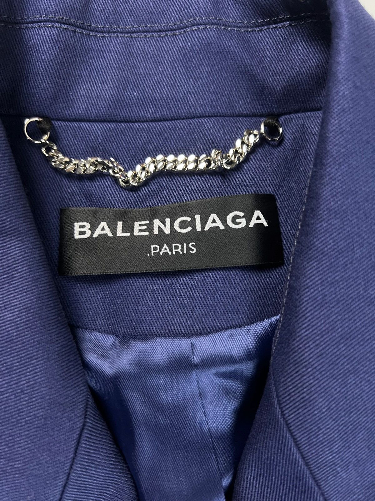 Balenciaga BALENCIAGA SS17 RUNWAY CROPPED MILITARY OFFICER JACKET BLUE Size US S / EU 44-46 / 1 - 4 Thumbnail
