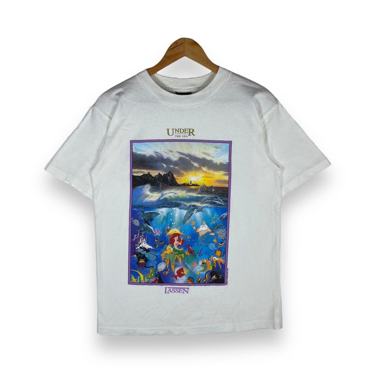 Disney × Vintage VINTAGE 90's UNDER THE SEA THE ART OF LASSEN DISNEY TEE Size US M / EU 48-50 / 2 - 1 Thumbnail