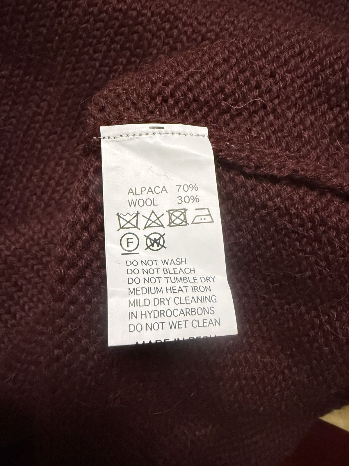 Other Thibault Van Der Straete Alpaca Wool Sweater Burgundy L Size US L / EU 52-54 / 3 - 4 Thumbnail