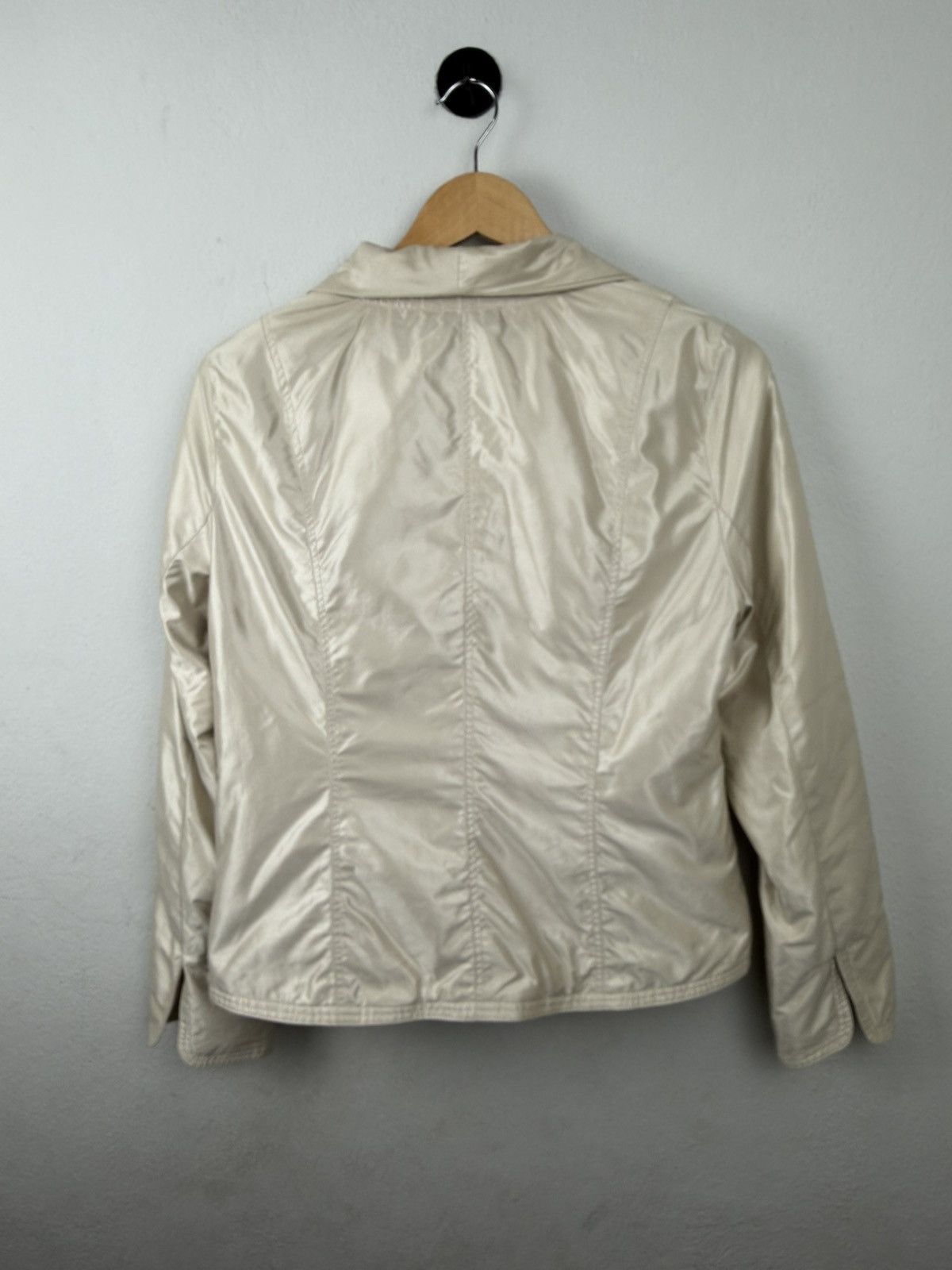 Sonia Rykiel Sonia by Sonia Rykiel Ruffle Jacket | Champagne Pearl Satin Size M / US 6-8 / IT 42-44 - 5 Thumbnail
