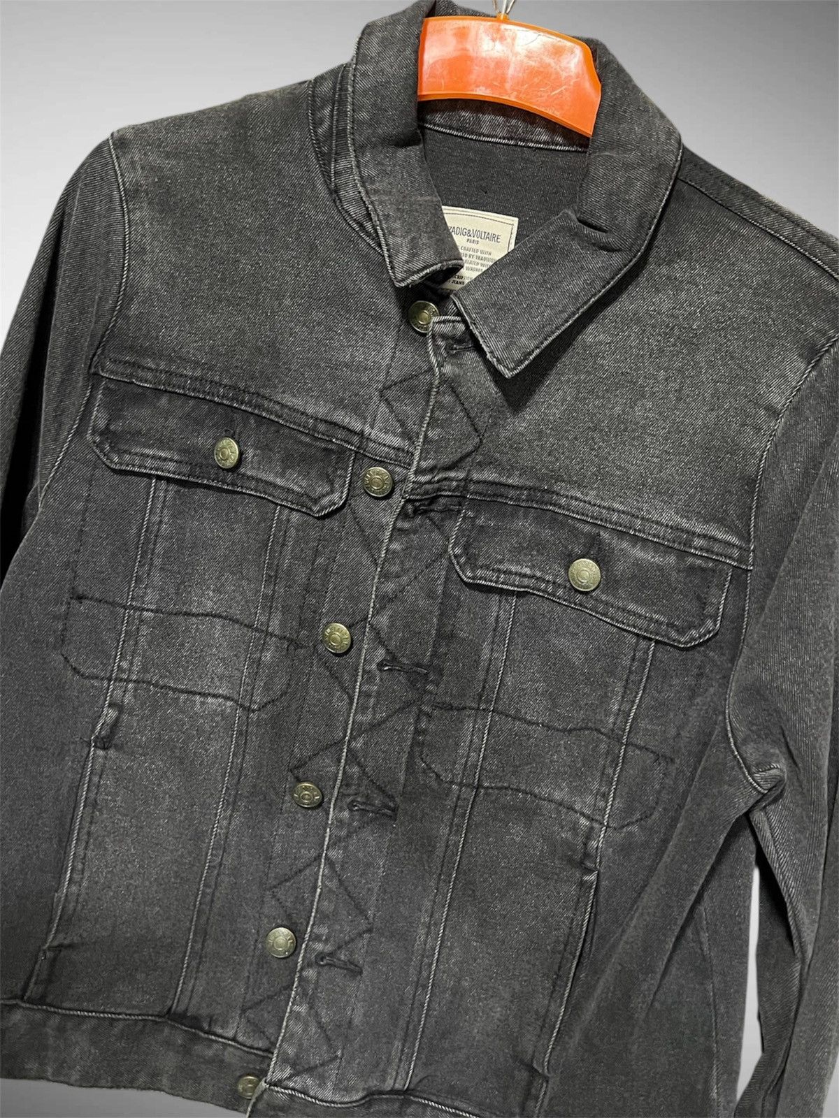 Zadig & Voltaire Zadig & Voltaire Kioky Grunge Eagle Trucker Jacket Size M / US 6-8 / IT 42-44 - 7 Thumbnail