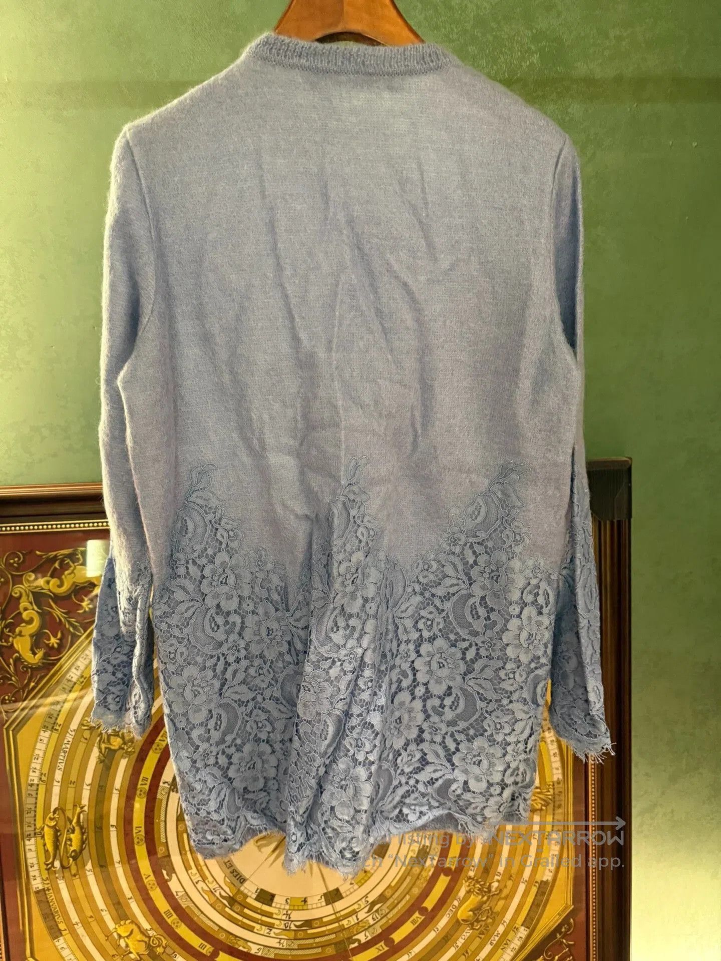 Ermanno Scervino Blue Lace Cashmere Sweater Size 40. Size S / US 4 / IT 40 - 4 Thumbnail