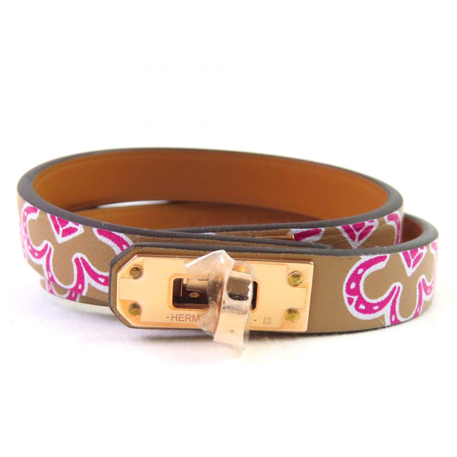 Hermes Hermes Hermès Mini Kelly Double Tour Lucky Daisy Leather Bracelet Leather Bracelet Stamp W (2024) DUTY FREE for USA Size ONE SIZE - 1 Thumbnail