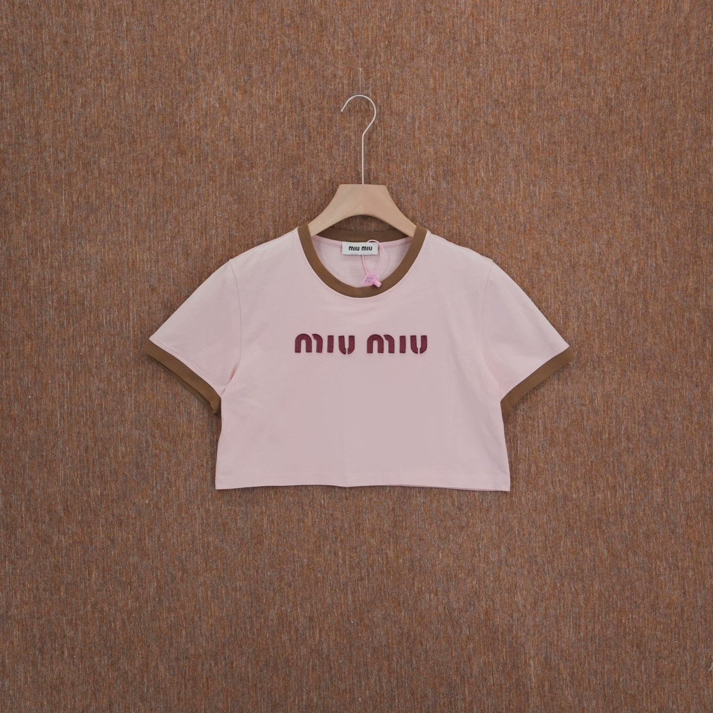 Miu Miu Miu Miu Embroidered Printed Pink T-Shirt L Women Size L / US 10 / IT 46 - 1 Thumbnail