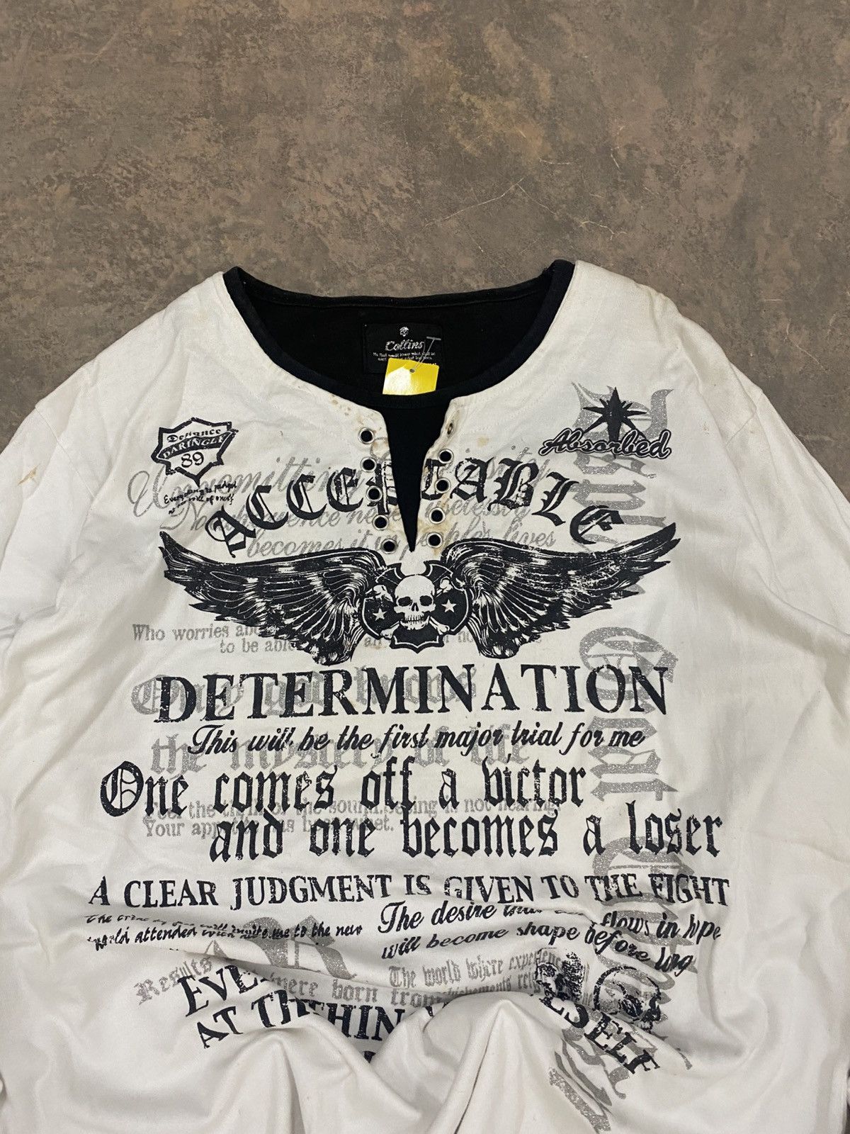 Hysteric Glamour Collins Skull Poem Ls shirt Punk Grunge Lgb Size US M / EU 48-50 / 2 - 15 Thumbnail